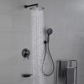 Matte Black Shower System with Tub Spout