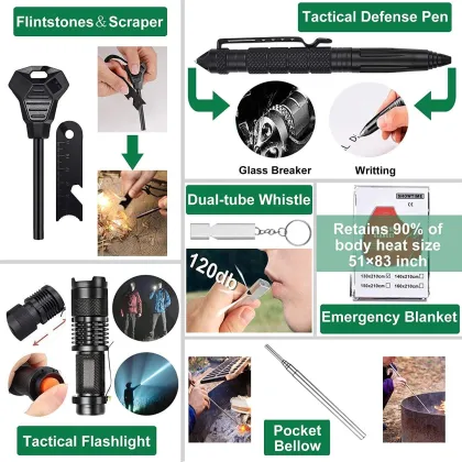 Outdoor Hot Sale Survival Emergency Kit: Fishing Kits and Earthquake Survival Gear
