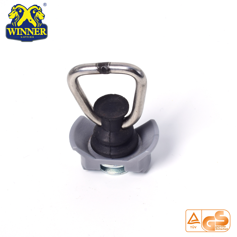 Plastic Base Single Stud Fitting With SS D Ring For Cargo