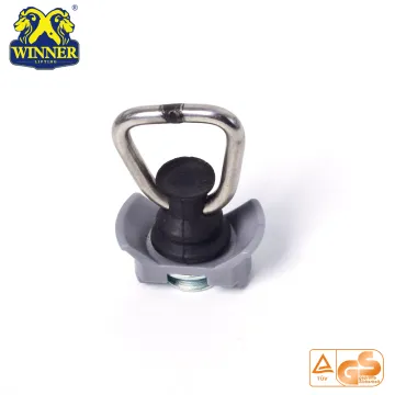 Plastic Base Single Stud Fitting With SS D Ring For Cargo