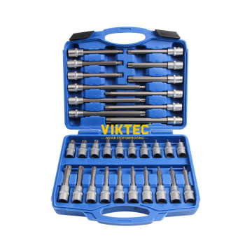 18 Months Quality Guarantee 32PCS 1/2" Drive Ratchet Socket Wrench & Bit Set - VT13751
