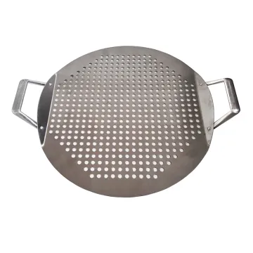 Stainless Steel Pizza Pan with Handle