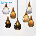 LEDER Mini Suspensions en Verre Lampes