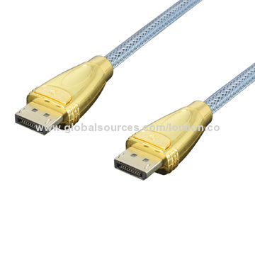 Metal Zinc Shell DisplayPort to DisplayPort Cable with 1,080P Resolution