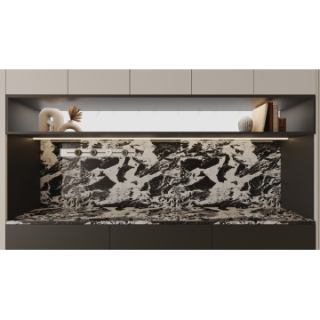 Черный шкаф для хранения столовой