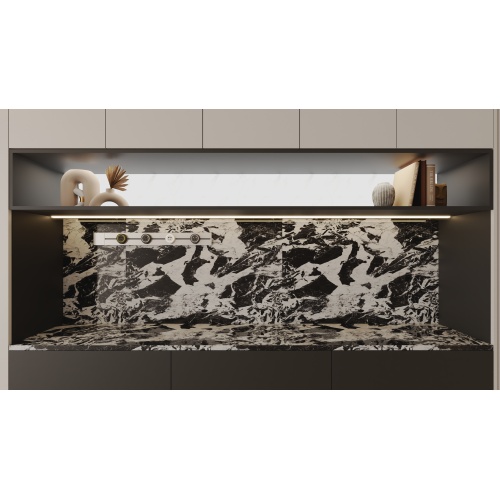 Черный шкаф для хранения столовой