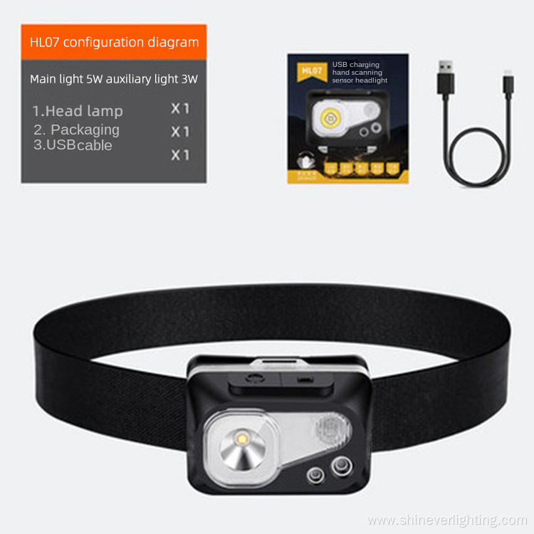 Intelligent Induction Outdoor USB Rechargeable Headlamp