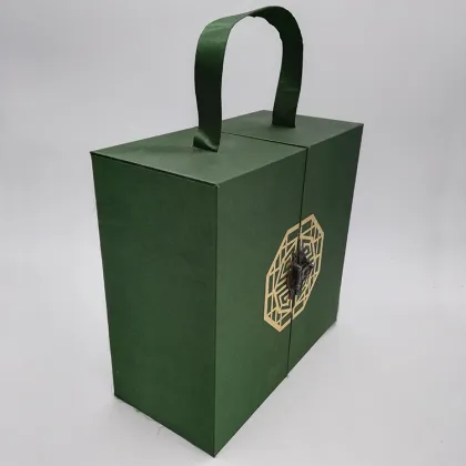 Luxury Custom Green Two Pieces Gift Box