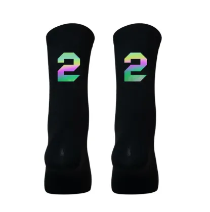 DH42 Rainbow Breathable Sports Knitting Socks - Reflective Cycling Socks