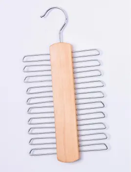 16cm Natural Wooden Tie Hanger