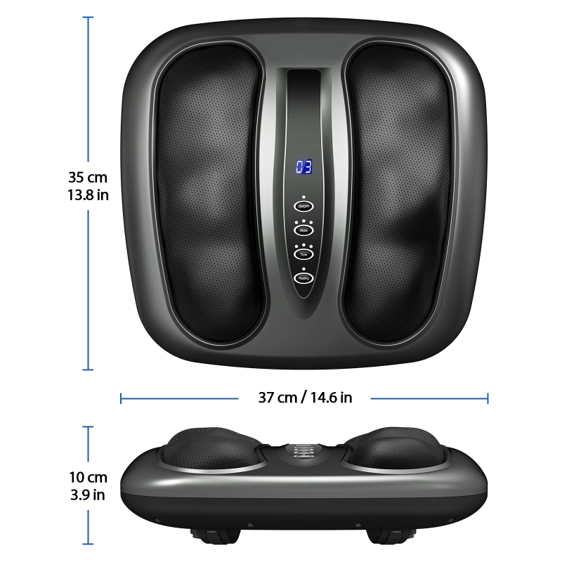 Soothing heating foot deep massager