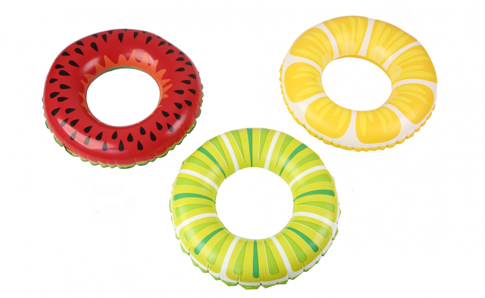 Summer water play Inflatable PVC Printed Swim Ring Float for Kids