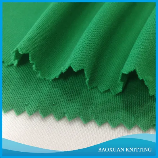 100 Polyester emerald green cooldry solid interlock fabric plain knitted fabric basketball uniforms