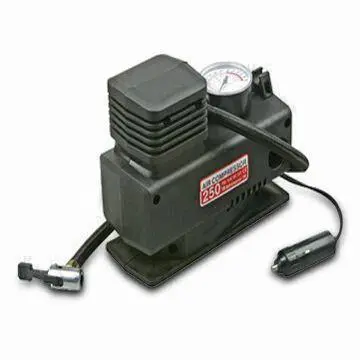 Tire Inflator with 12V DC Car Air Compressor and 16mm Diameter Cylinder