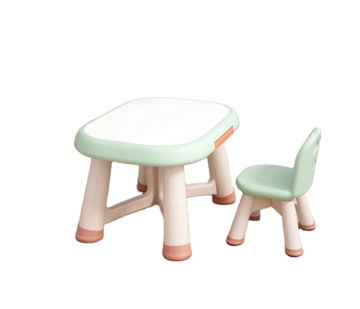 Cartoon-themed Kids Furniture Set: Plastic Table and Chairs for Indoor Use