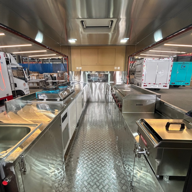 Van‑Converted Food Cart, Commercial For Arepas And Banh‑Mi Hot Street Food Sales