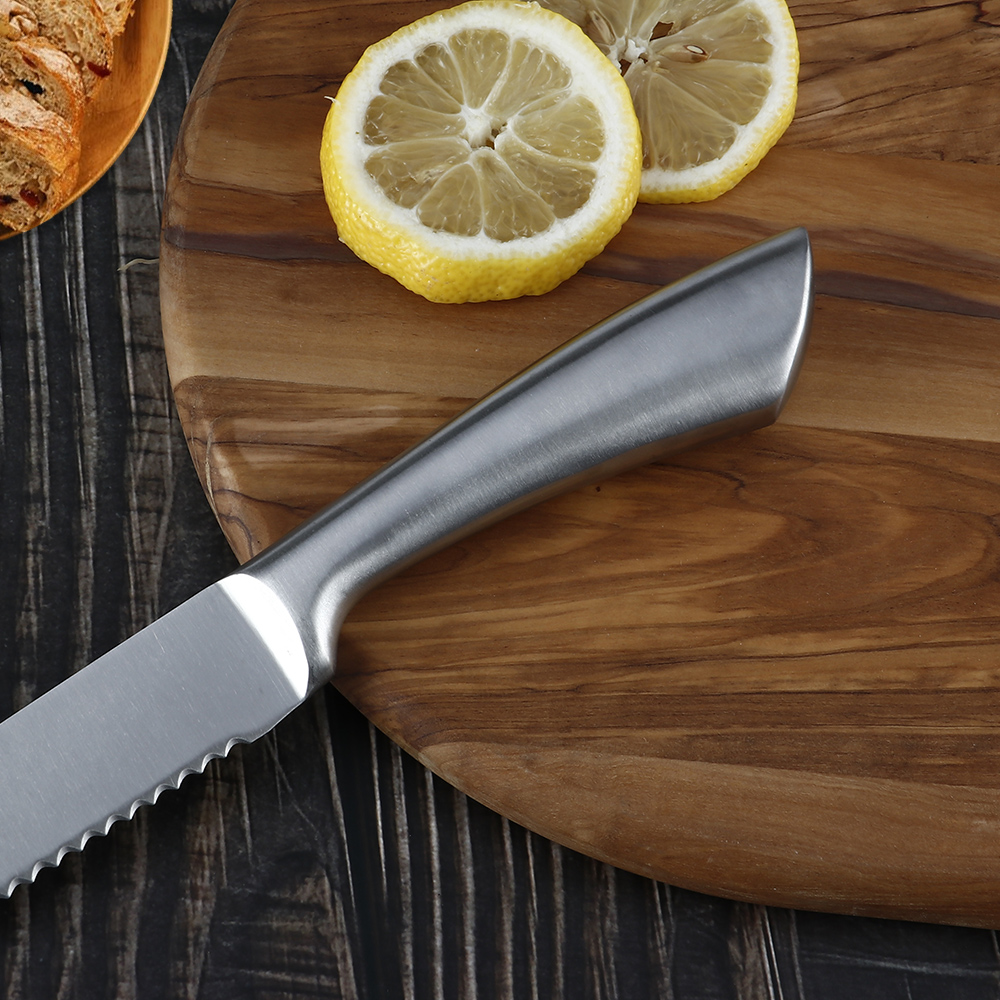 Stainless steel hollow handle bread knife