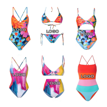 Custom Printed Swimsuits: Brand Logo OEM Two Piece Bikinis