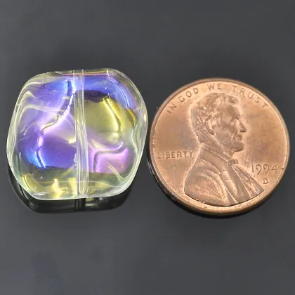 2016 new design trade jewelry flat lampwork crystal glass beads wholesale