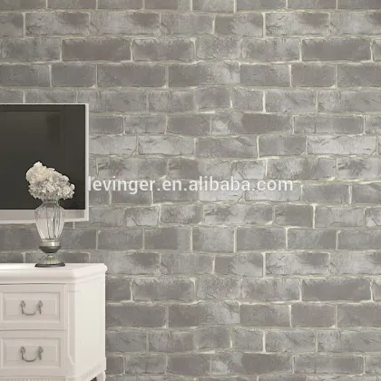 Levinger 3D Light Grey Brick Wallpaper Best Selling Home Decoration Wallpaper