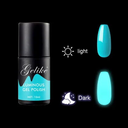 Glow in Dark Fluorescent Gel Polish UV LED Nail Art Kit