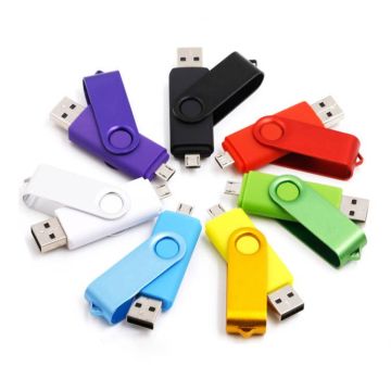 Double plug colorful mobile computer rotating USB stick