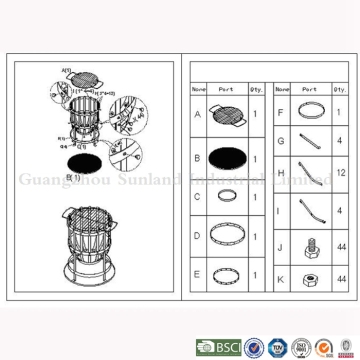 Manufactuer quality oem metal fire basket with high quality