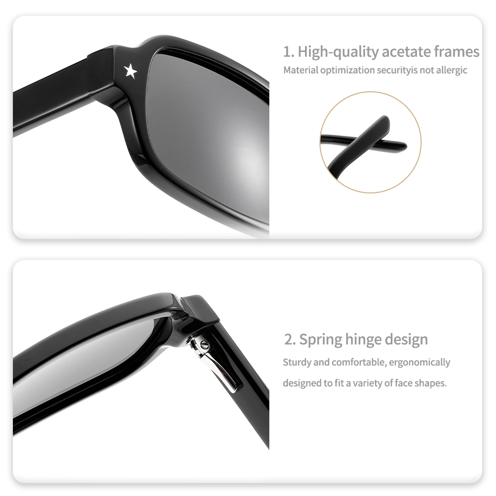 Rectangle Acetate Sunglasses