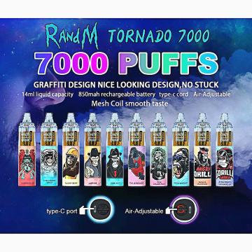 RM 토네이도 7000 공기 흐름 제어 일회용 vape