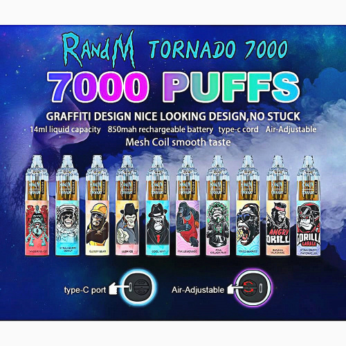 Randm Tornado 7000 Puffs 5% Новая дешевая сделка