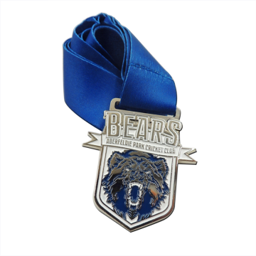 Custom own ribbon metal sport club medal