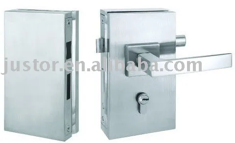 glass door lock with handle JU-W518A