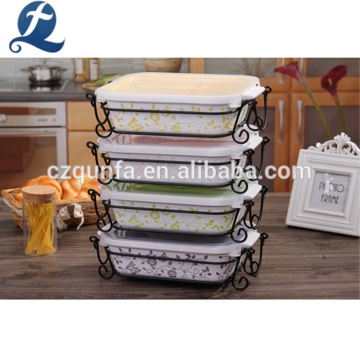 Conjunto cerâmico feito sob encomenda por atacado de Bakeware da multi camada