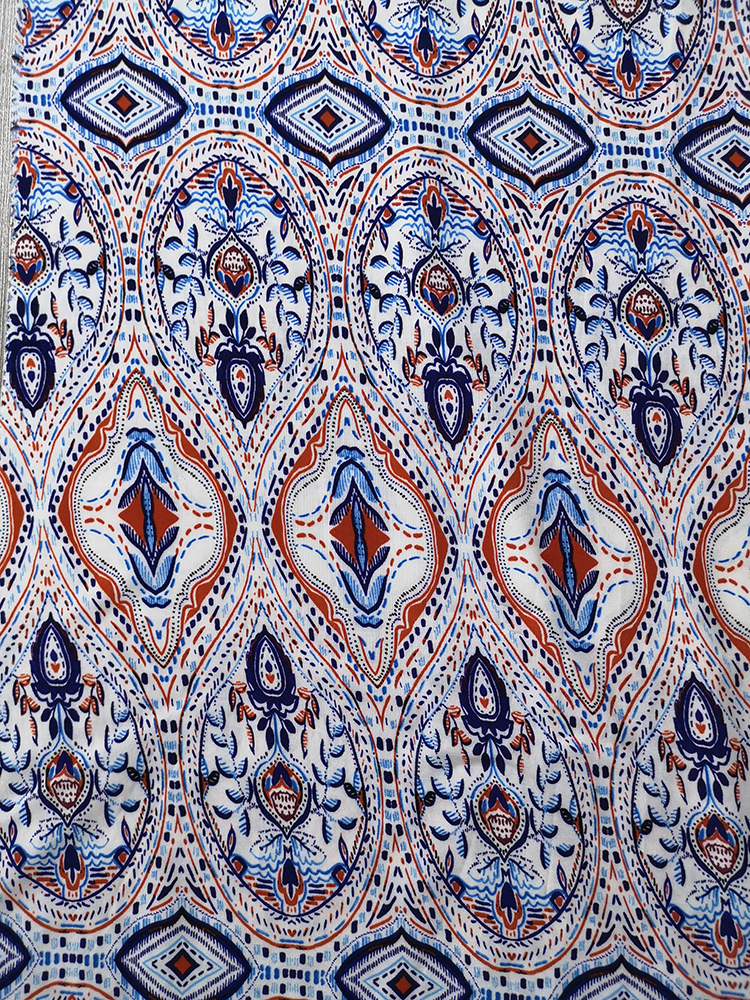 Tissu tissé par impression de Voile 60S de rayonne de conception ethnique