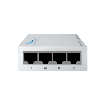 In Stock: Single Mode Dual Fiber 4 RJ45 Port + 155M Uplink SC Fiber Port 100M CCTV Fiber Optic Transceiver