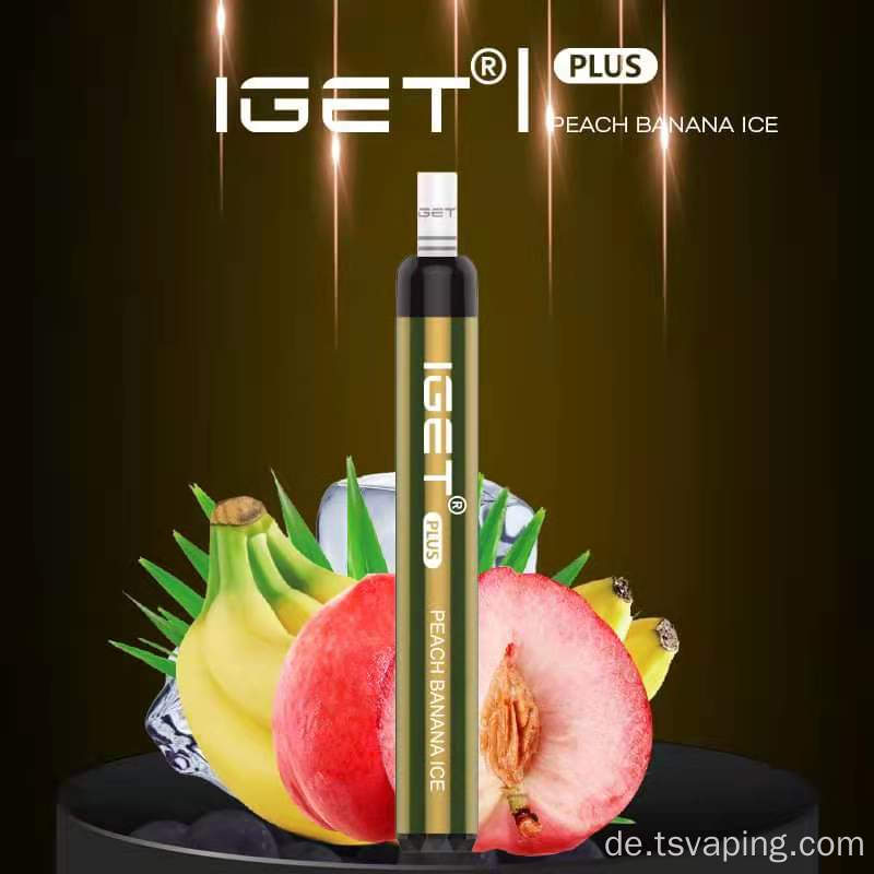 13 Geschmacksrichtungen 6 % Einweg-Vape-Pen IGET PLUS