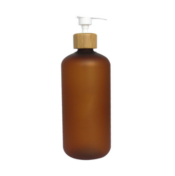 Dark wood grain round cream jar with right angle cap plastic jar personal care cream jar