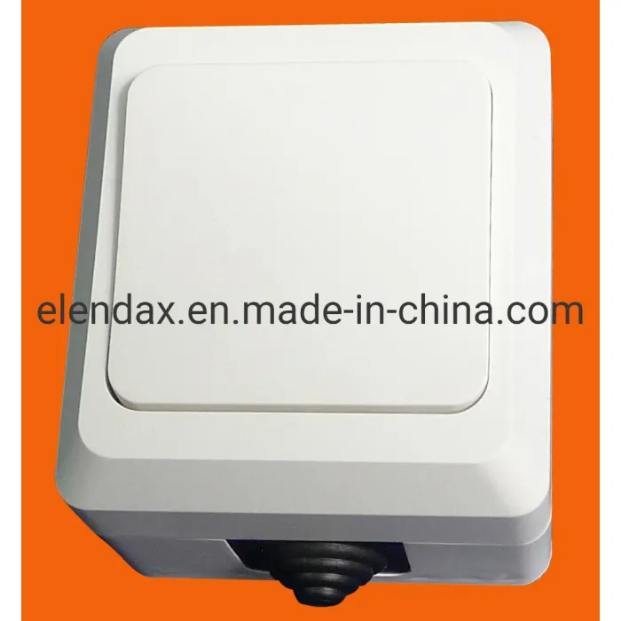 Sakelar Tombol Dinding Pemasangan Permukaan Gaya Eropa IP44