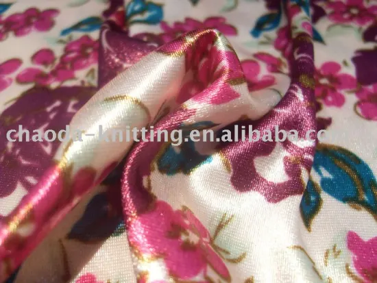 Satin fabric:underwear fabric/warp knitting fabric/printed satin
