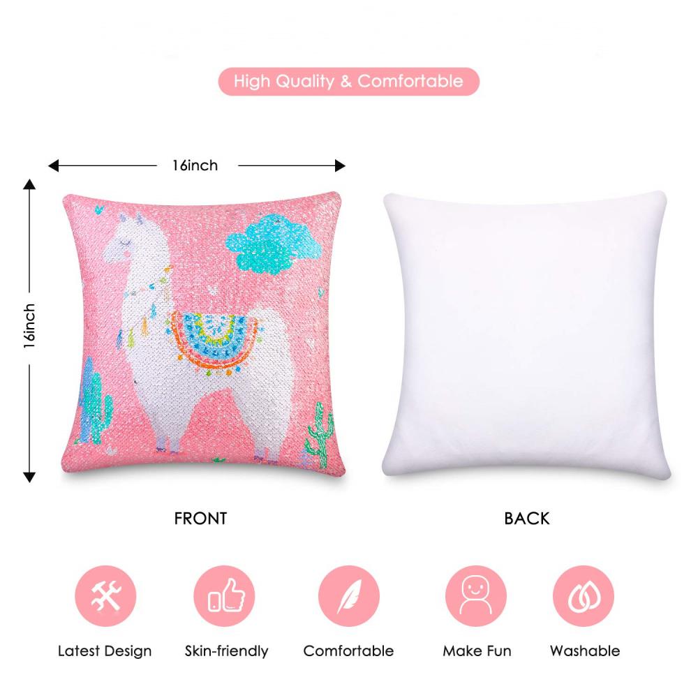 Alpaca Reversible Sequin Pillow 1 Alpaca Reversible Sequin Pillow 1