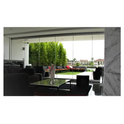 Vertical Frameless Panoramic Stacking Glass Doors
