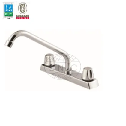 Chrome plated two handle delta faucet KY-8504