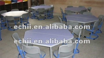 Kindergarten furniture/ kids school desk and chair/ high quality desk and chair