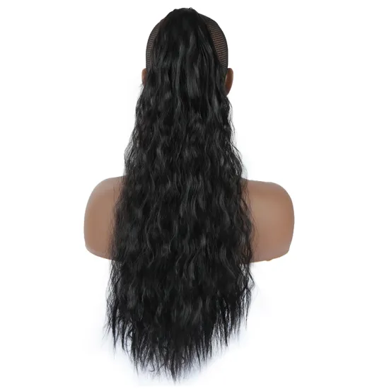 Factory Wholesale cheap drawstring Ponytail Synthetic Kinky Straight Ponytail Hair Extensions Pony tail
