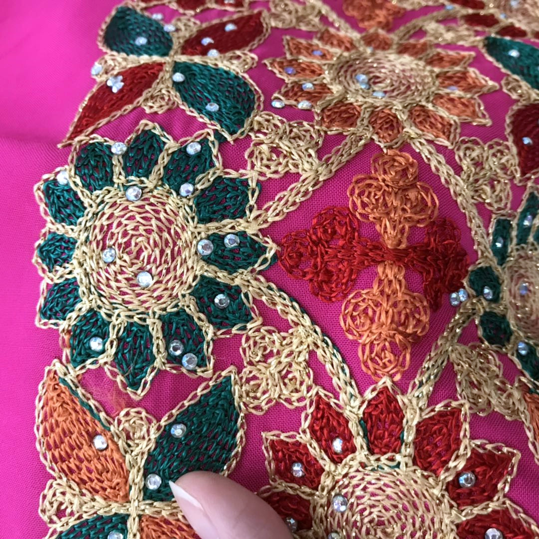 Good quality rayon with 4-color embroidery