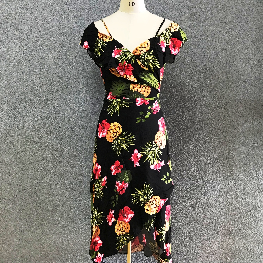 Women's cotton printed long dress