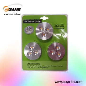 3W Puck Lights LED,under cabinet lighting,recessed puck light
