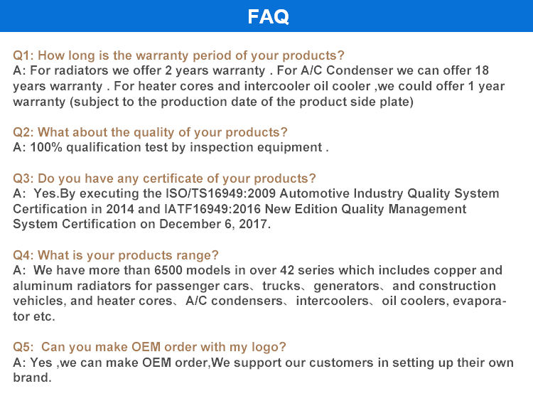 Auto Heater Core for Hyundai OEM 97138-2L000 brazing type aluminum core