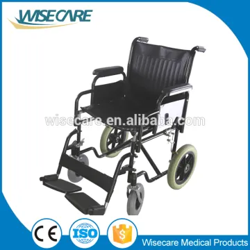 Rehabilitation equipment Steel folding transport wheelchair Cheap price