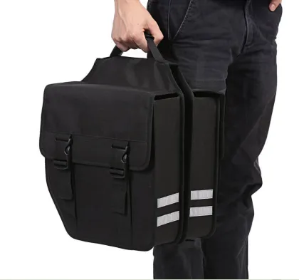 Black Mountain Bicycle Double Luggage Bag - Saddle Bag Bicycle Carrier